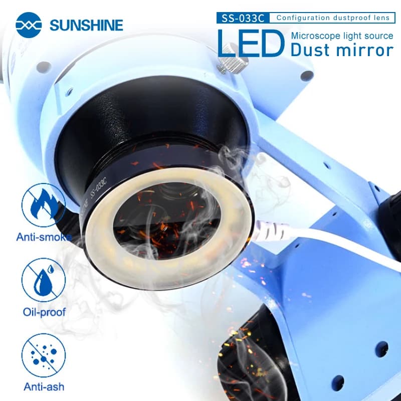 SS-033C LED microscopio sorgente luminosa anello sorgente luminosa regolabile protezione degli occhi lampada bianca per telefono BGA riparazione lampada microscopio