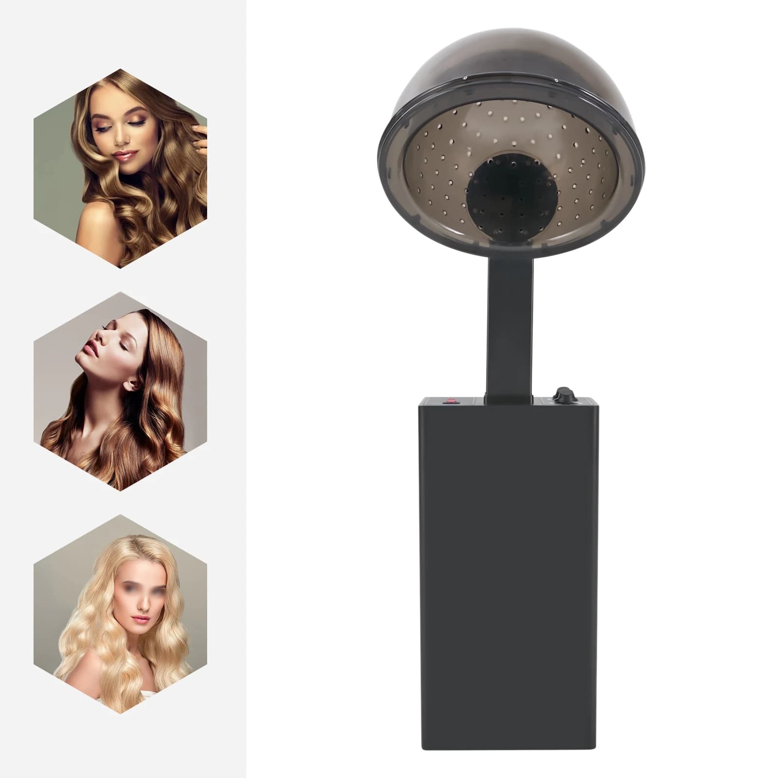 Professional Colonna HD-2388 110V 60Hz Professional Hair Dryer with Hood, Hair Dryer with Spina USA and Pure Copper Motor