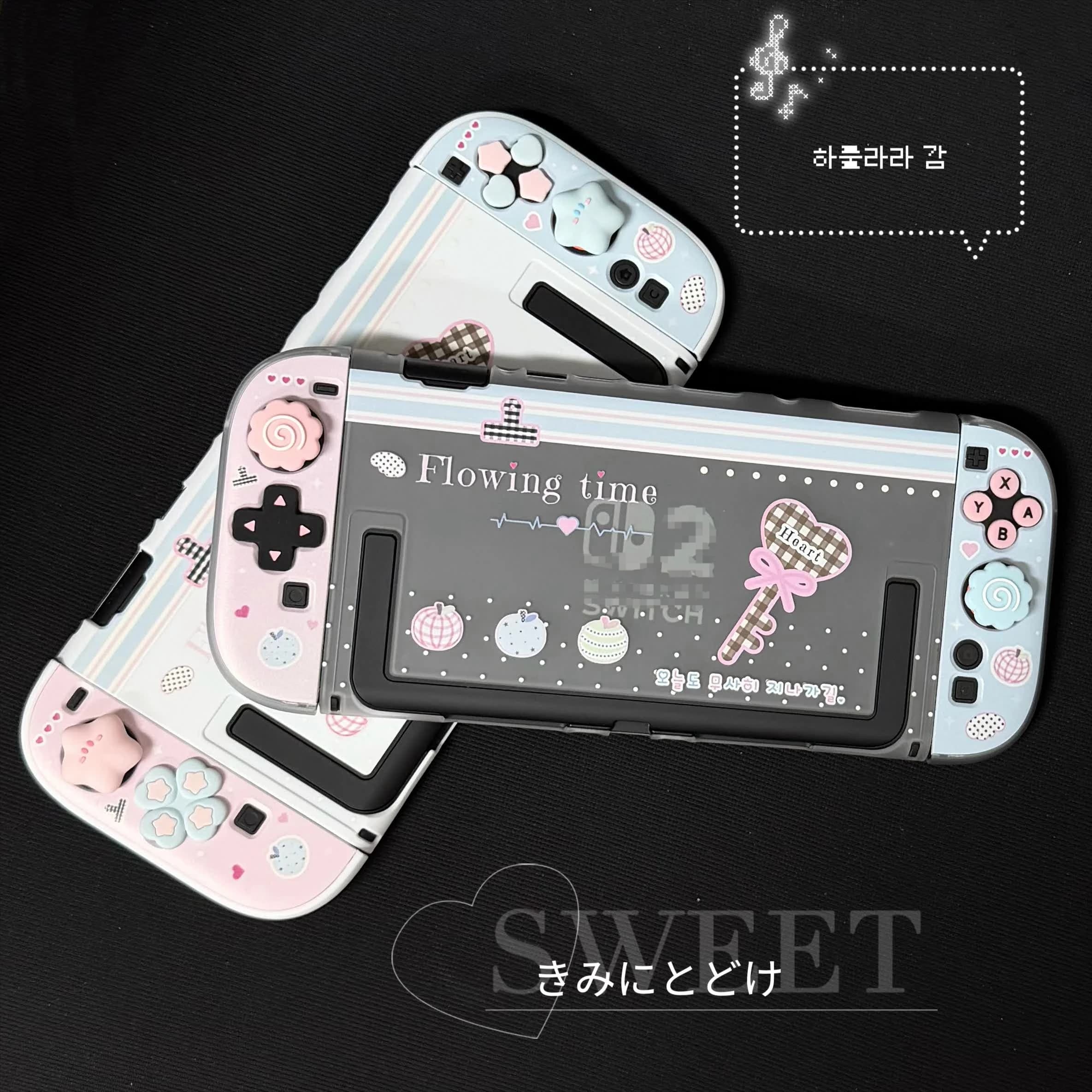 Ins Style Switch Transparent Case for Nintendo Switch 2 OLED Console with Joy-Con Shock-Resistant Protective Case Accessories