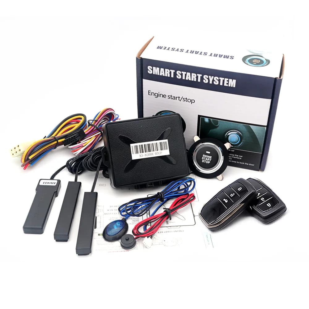 Allarme auto universale Kirbin con avviamento automatico, kit di accensione motore con chiave intelligente, sistema di avvio/arresto automatico per Toyota/Golf/Passat