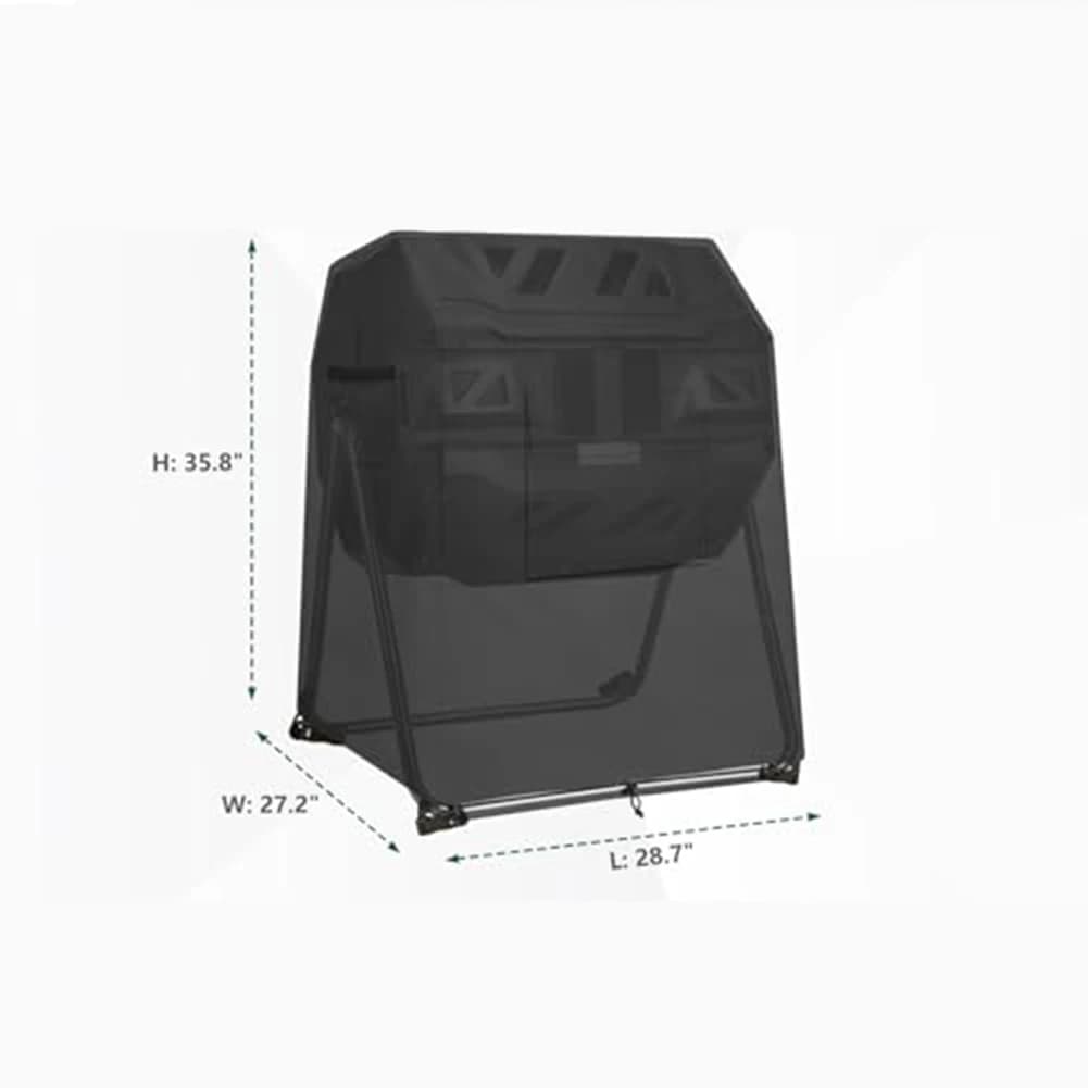 Protective dust cover for outdoor compost bins designed with waterproof and windproof Oxford fabric for reliable garden use