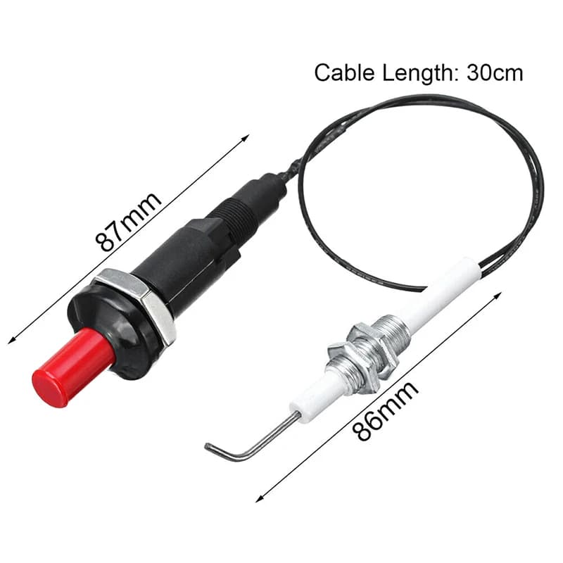 Button piezoelectric lighter with cable Spark ignition kit Forno Stufa BBQ Camping Hiking Outdoor kitchen lighters Electrodomestic
