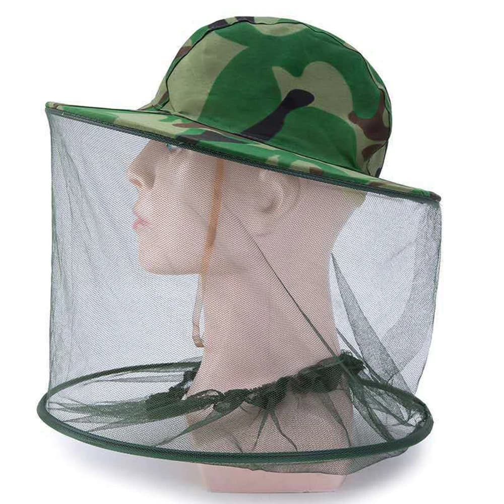 1PC All'aperto Pesca notturna Tappi da sole Repellente per insetti Cappucci per zanzare Net Cappellini per api da uomo e da donna Maschere parasole traspiranti
