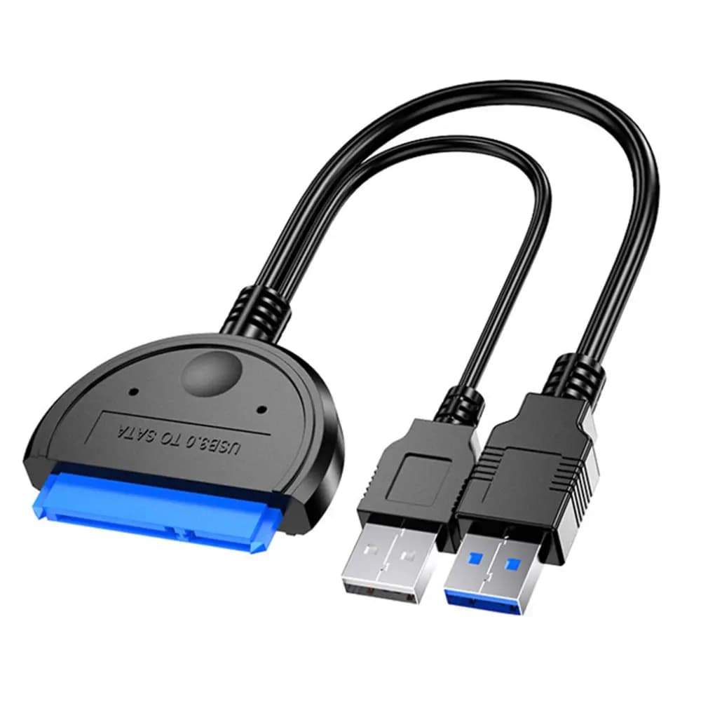 Dual USB 3.0 To Sata Adapter 2.5/3.5 Inch Cable External Hard Disk Adapter Drive HDD SSD Cable Converter Dropshipping Wholesale