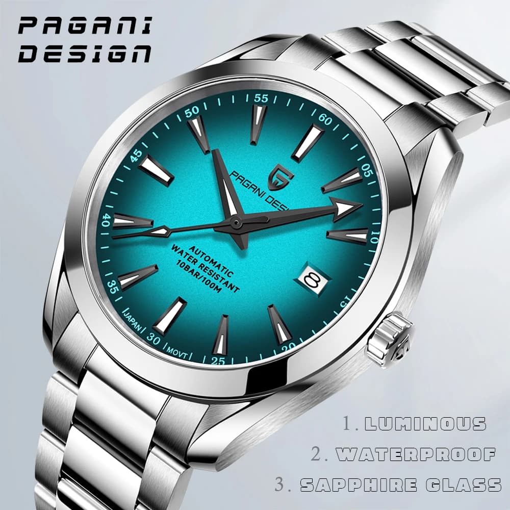 PAGANI DESIGN Orologio da uomo d'affari A150 8215 Orologio meccanico automatico Orologio da uomo in vetro zaffiro impermeabile in acciaio inossidabile