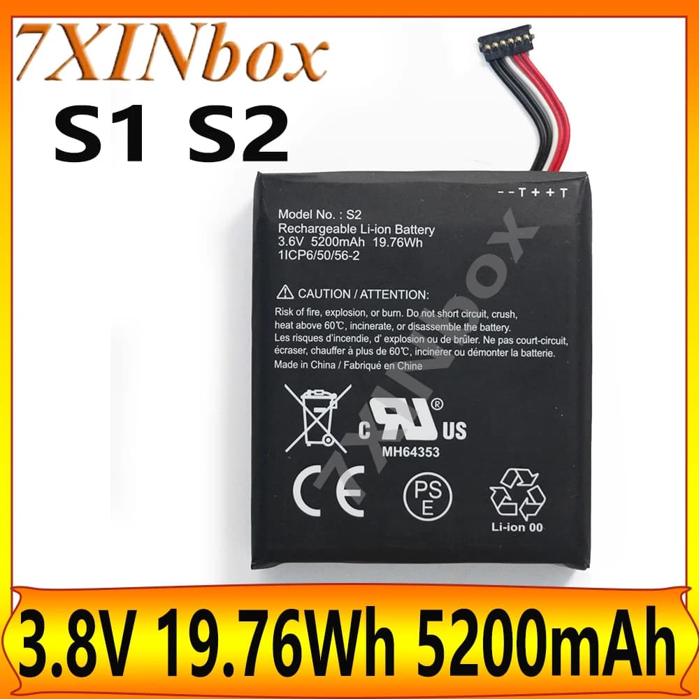 7XINbox Brand New S1 S2 3.8V 19.76Wh 5200mAh Batteria di ricambio per Ring Video Doorbell 2a generazione