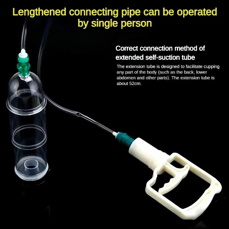 Vacuum Cupping Sets for Men with Pump Gun Suction Cups, Body Massage Cup, Anti Cellulite Therapy, Detox Health Care Pots