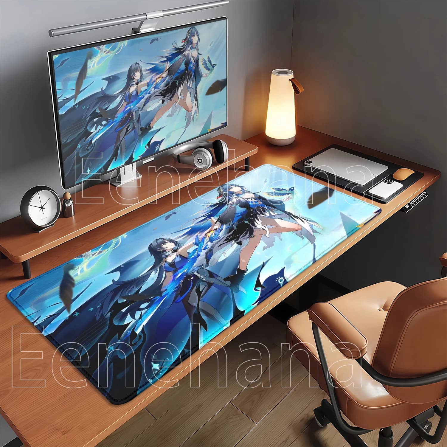 Anime Girl Yangyang Xuanling Wuthering Waves Mousepad HD Printing Office Gaming Nonslip Mouse Pad Keyboard Overlock XXL Desk Mat