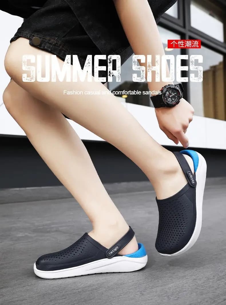 Nuove scarpe estive 2026 da uomo con punta chiusa, antiscivolo, suola morbida, sandali traspiranti, casual per coppia, scarpe da spiaggia