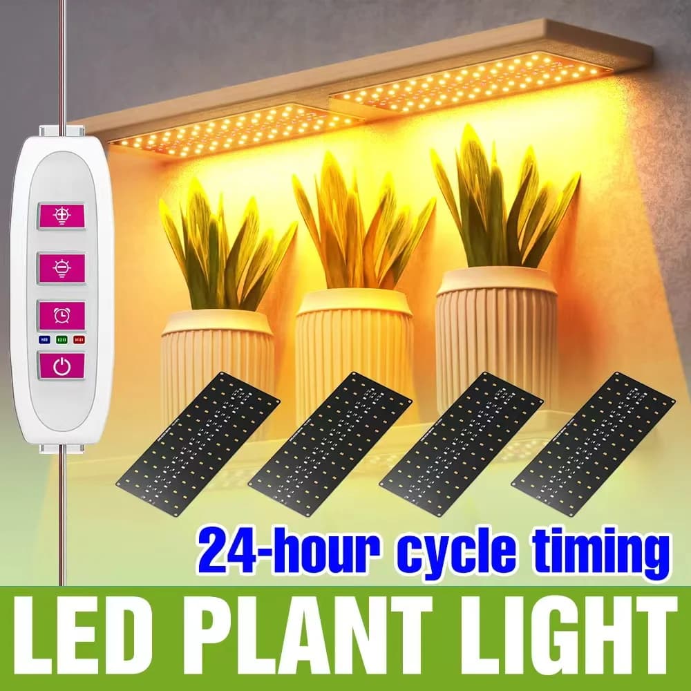 DC5V USB LED Grow Lights Full Spectrum Quantum Board Cultivation Lamp With Timing Auto On/Off For Potted Flowers Succulent Plant