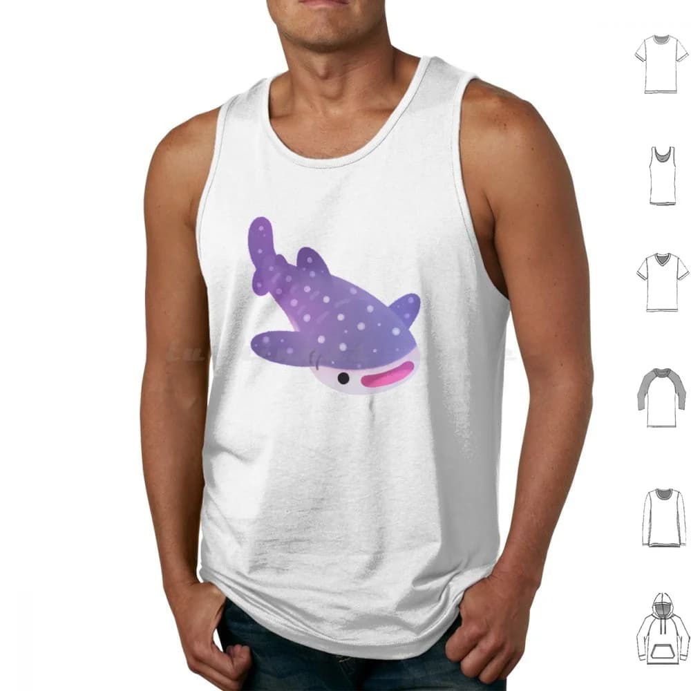 Shark Day-Pastel Canotte Canottiera senza maniche Shark Vita marina Pesce Pikaole Balena Squalo Grande squalo bianco Hammerhead Wobbegong