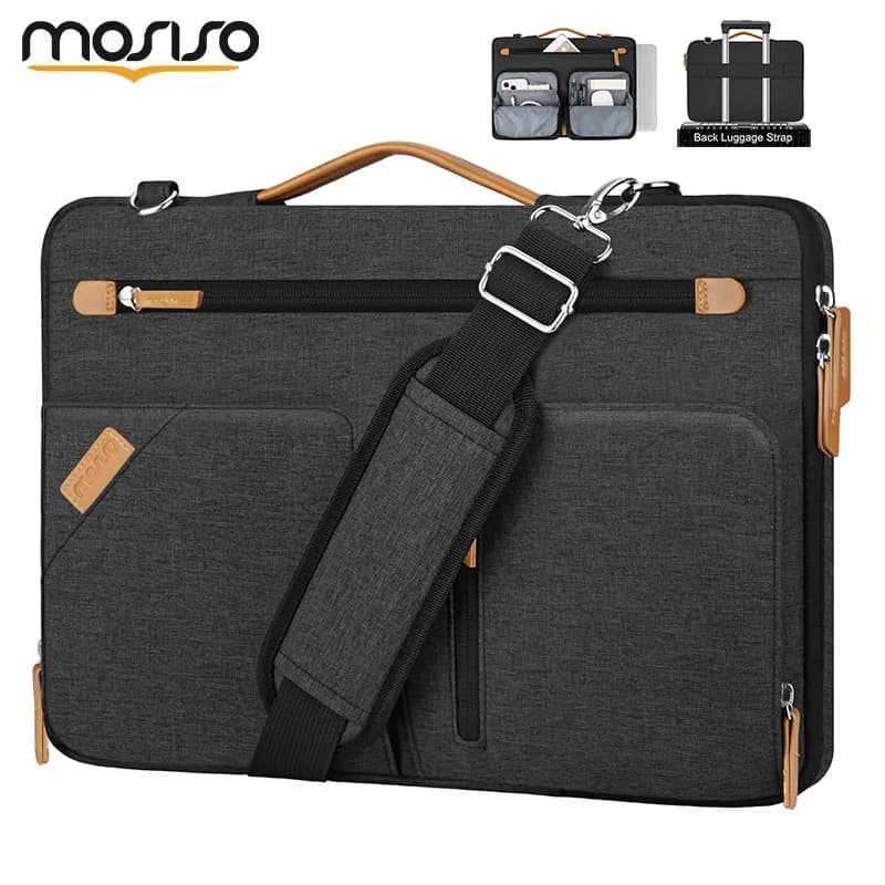 MOSISO 360 Borsa a tracolla protettiva per laptop Borse per computer da 15,6 16 pollici per MacBook Air 15 Pro 16 HP Dell Lenovo Asus Cover a manica