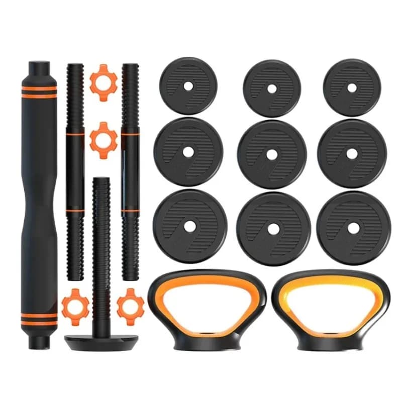 Adjustable Kettlebell Set for Beginners with Barbell for Fitness House Equipment for Men