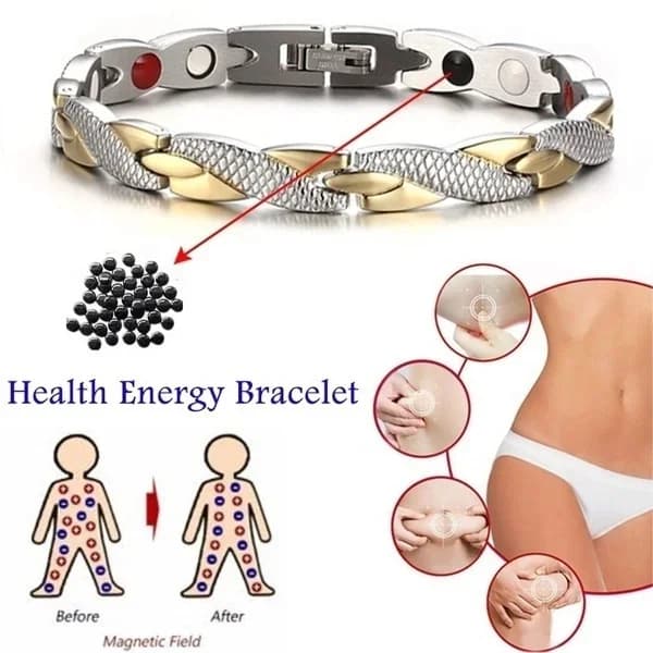 Bracciale per terapia magnetica 6 in uno con motivo drago alla moda, braccialetto per perdita di peso sana, energia regolabile, gioielli color oro