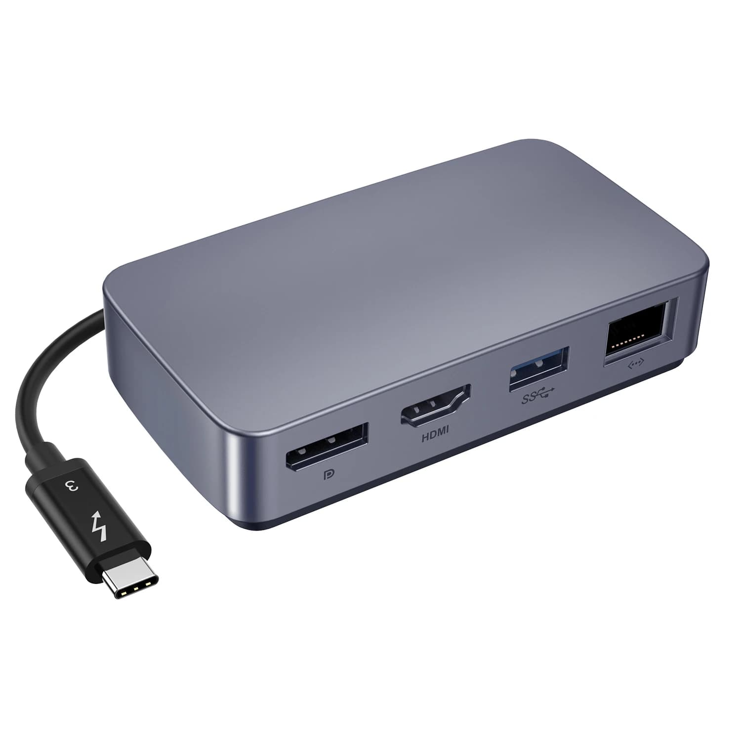 Adattatore HUB USB C HDMI 4K 60 Hz, DP, Gigabit Ethernet, USB 3.0, docking station Thunderbolt 3/4 per MacBook Pro Air /HP/Dell