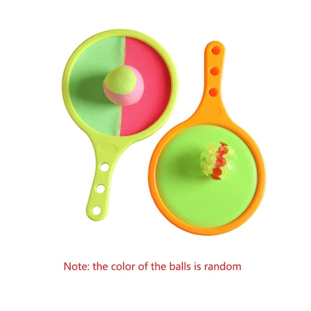 Set di Palle da Lancio e Presa con Disco, Design Divertente, 2 Palline con Ventosa, Stile Tennis, Giocattolo Adesivo per Lanciare Palline