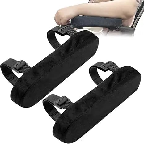 Cuscinetti in Memory Foam per Braccioli di Sedie da Ufficio, Supporto per Gomiti per Alleviare la Pressione, Copribraccioli Universali per Scrivania