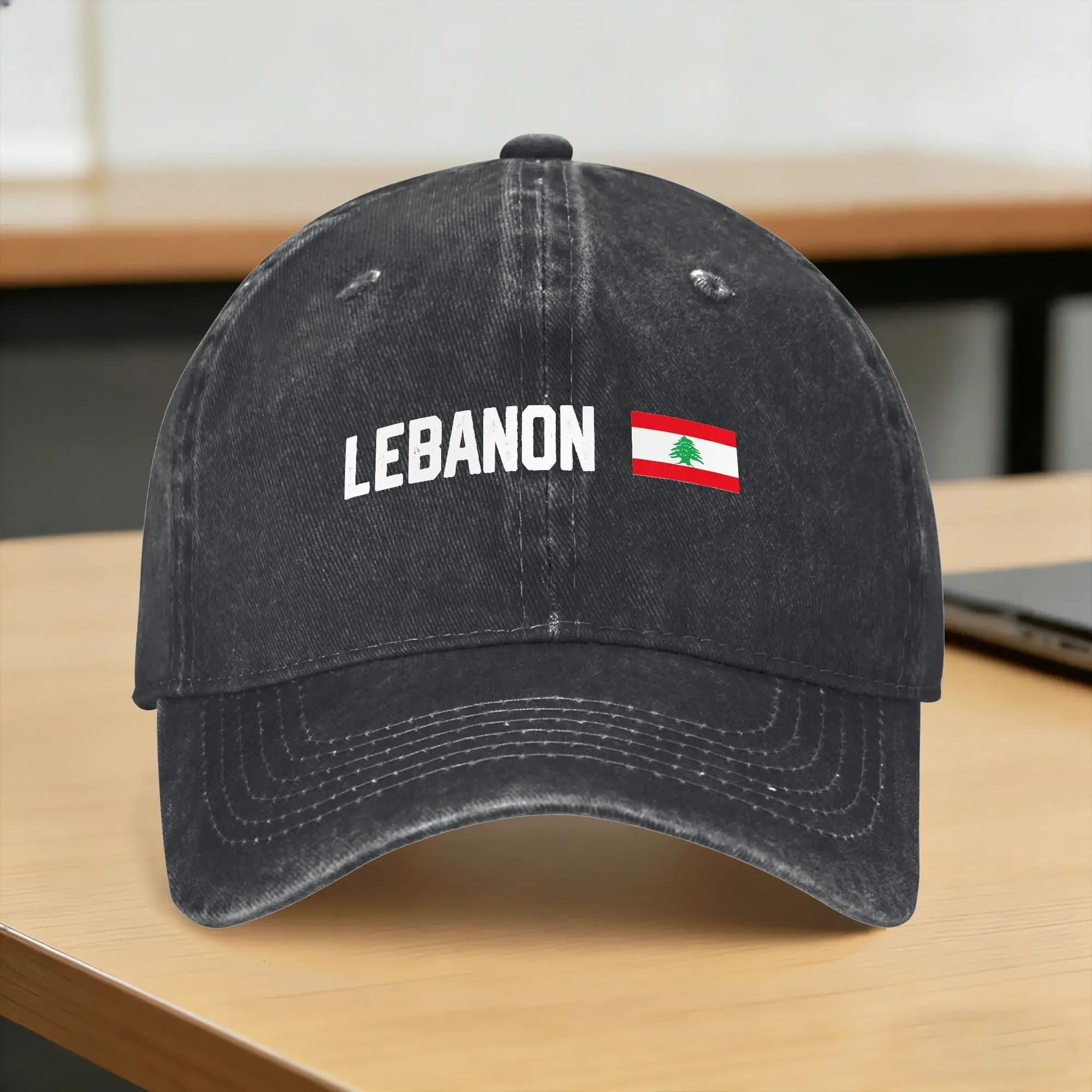 Lebanon National Flag Retro Sun Baseball Cap Street Style Men Adult Washed Hip Hop Hats High Quality Print Hunting Snapback Cap