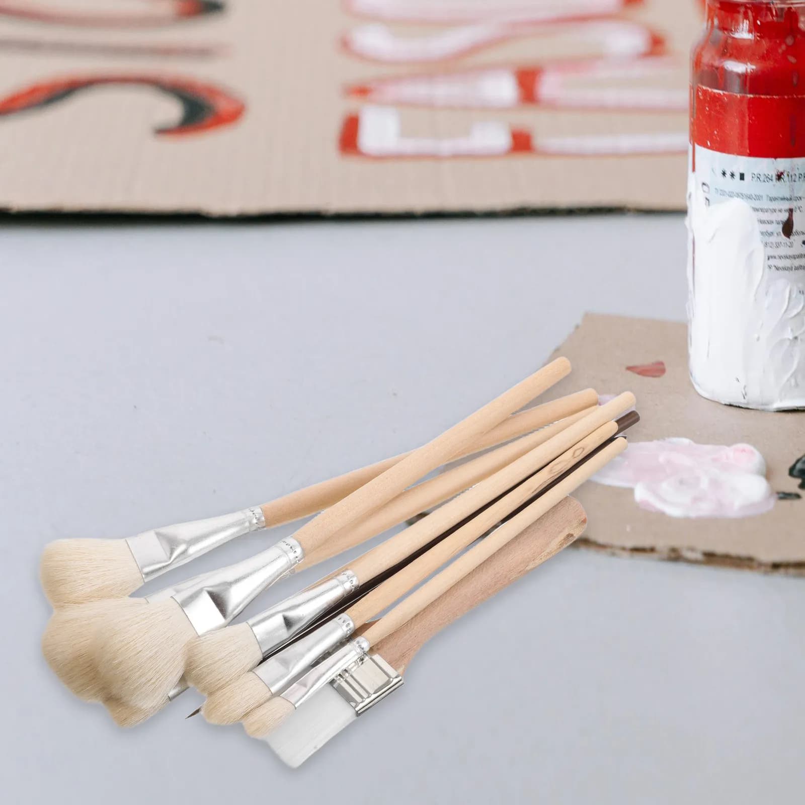 1Set Oil Paint Brushes Set Soft Bristle Detail Brush for Watercolor Ceramic Painting Artist Brushes Multi Use Fine Tip Paint