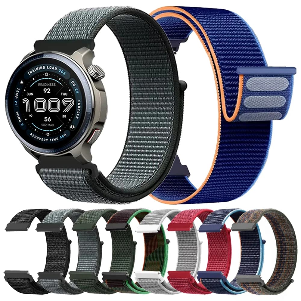 22mm 20mm cinturino sportivo in nylon per Amazfit Bip 6 5 UNIT cinturino traspirante per Amazfit BALANCE 2/Active 2/GTS/GTR braccialetto morbido