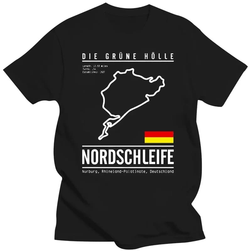 Casual orgoglio maglietta da uomo unisex moda 2024 nuovo casual manica corta Nurburgring Grand Prix pista da corsa pista da corsa Germania