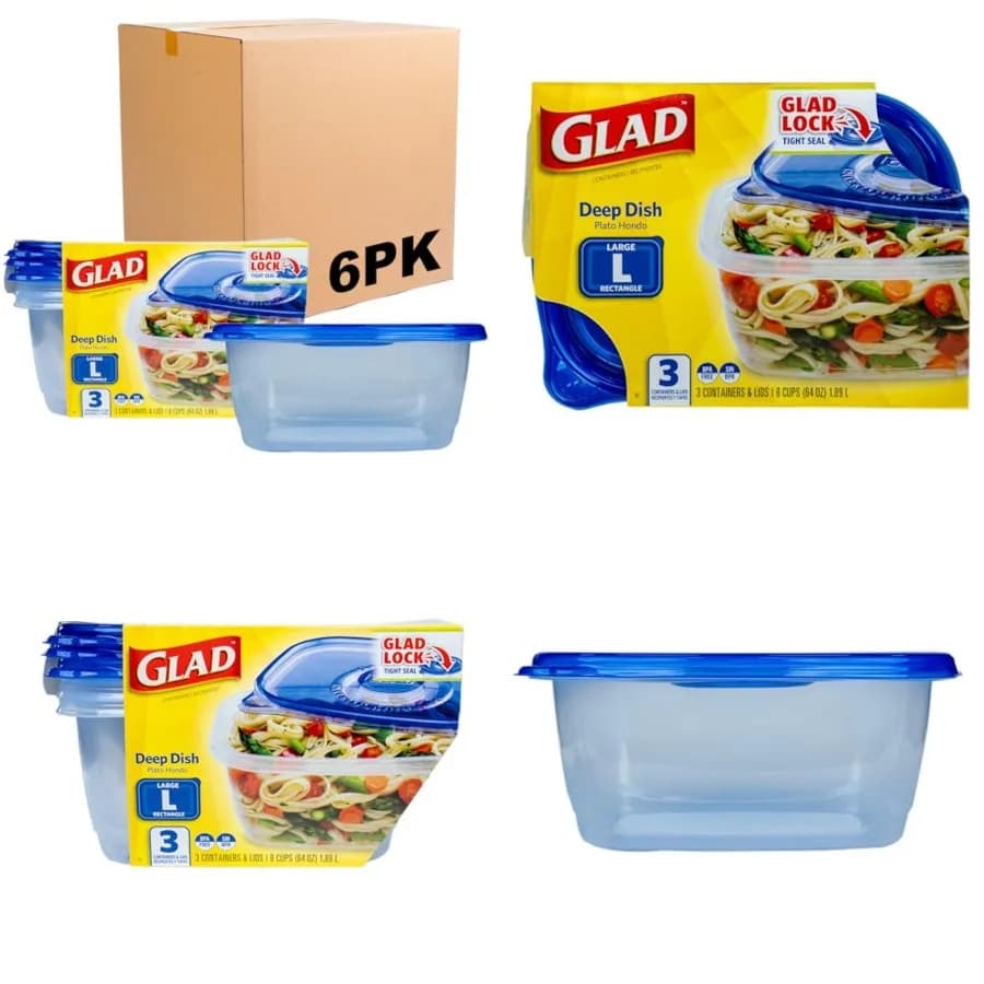 Contenitori per Alimenti con Coperchio, Grandi, Senza BPA, in Plastica per Zuppe, Insalate e Preparazione Pasti, Chiusura Ermetica, Microondabili