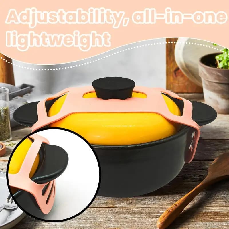 Cinghia elastica in silicone da 46 cm riutilizzabile per coperchi, supporto universale per coperchi di pentole, cinghia elastica per contenitori pranzo, accessorio per stoviglie da esterno