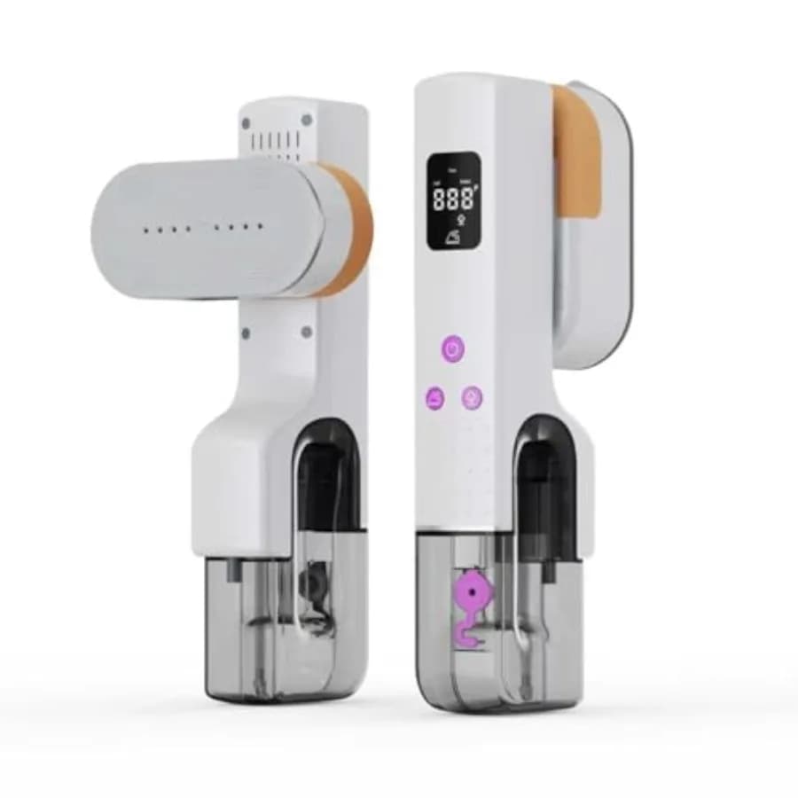 Vaporizzatore da Viaggio per Vestiti 110V-240V, Stiratore a Vapore Portatile e Ferro da Stiro, Rimuovi Pieghe, Vaporizzatore per Tessuti con 3 Funzioni