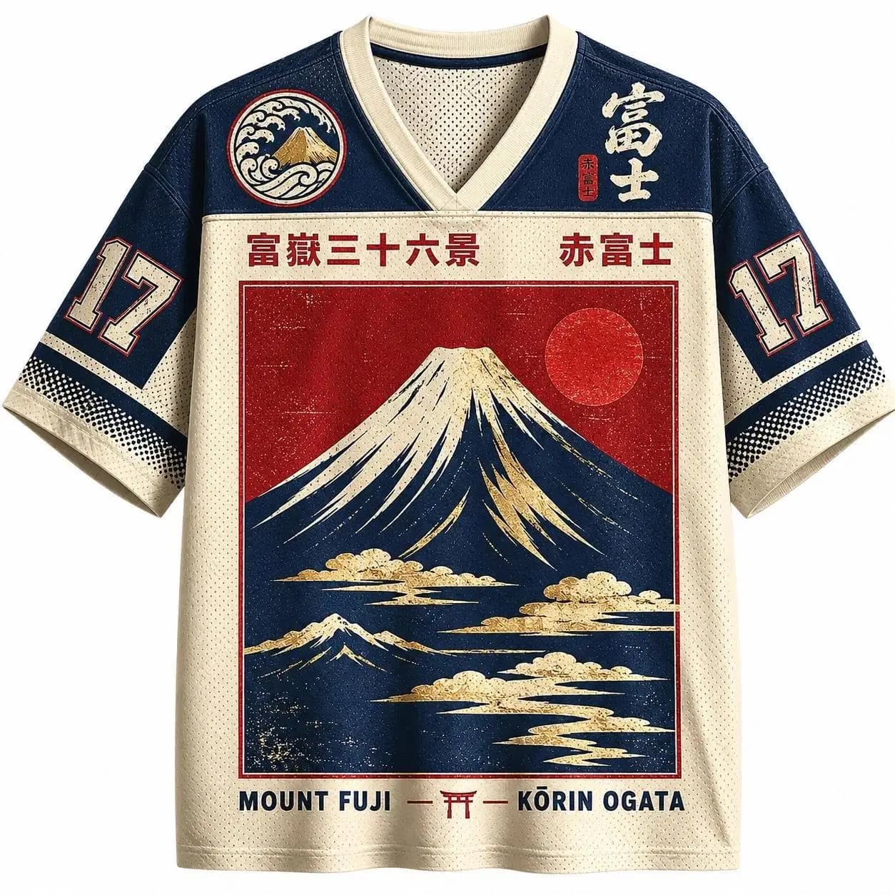 Summer 2026 Fashion Fun Japan Mount Fuji Sunset Landscape 3D Printed Quick Drying T-shirt Casual Loose V-neck T-shirt Large