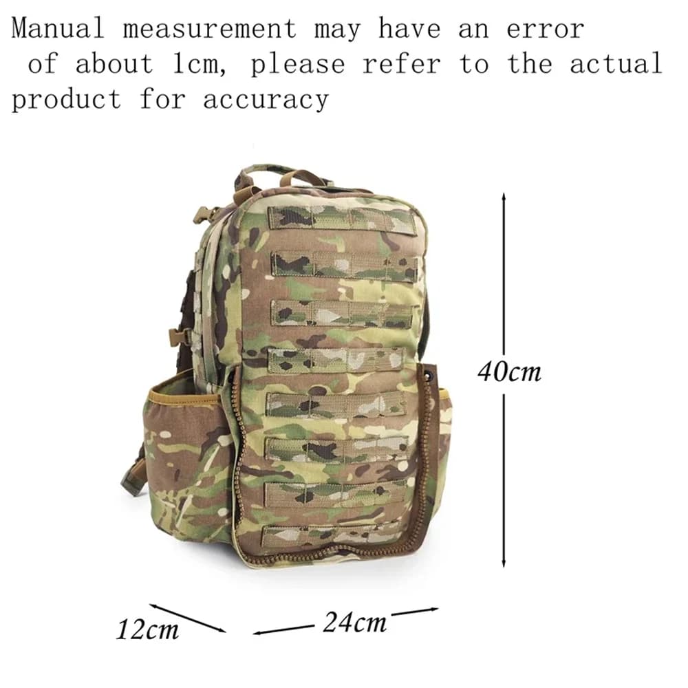 Dual Shoulder Multifunctional Backpack for Outdoor Sports Tactical Nylon 500D + Bag for helmet + hydration package