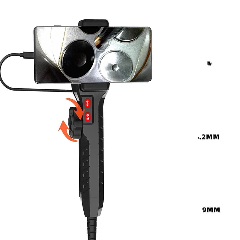 Microscopio Digitale LED Bidirezionale Articolato 1080P IP67 con CMOS Android ISO, Boroscopio per Ispezione, Otoscopio, Endoscopio Industriale