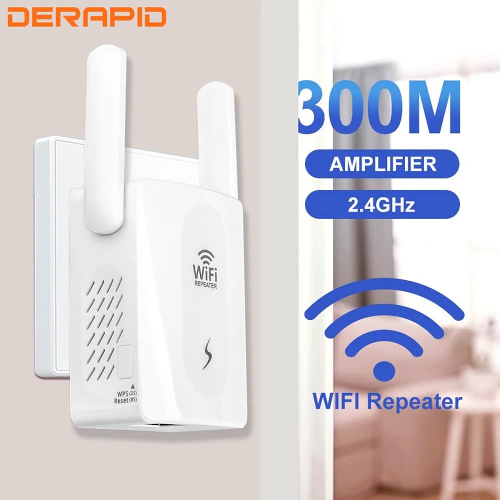 300Mbps Ripetitore WiFi Extender Amplificatore WiFi Booster Segnale Wi-Fi 802.11N Punto di accesso wireless a lungo raggio Ripetitore Facile installazione