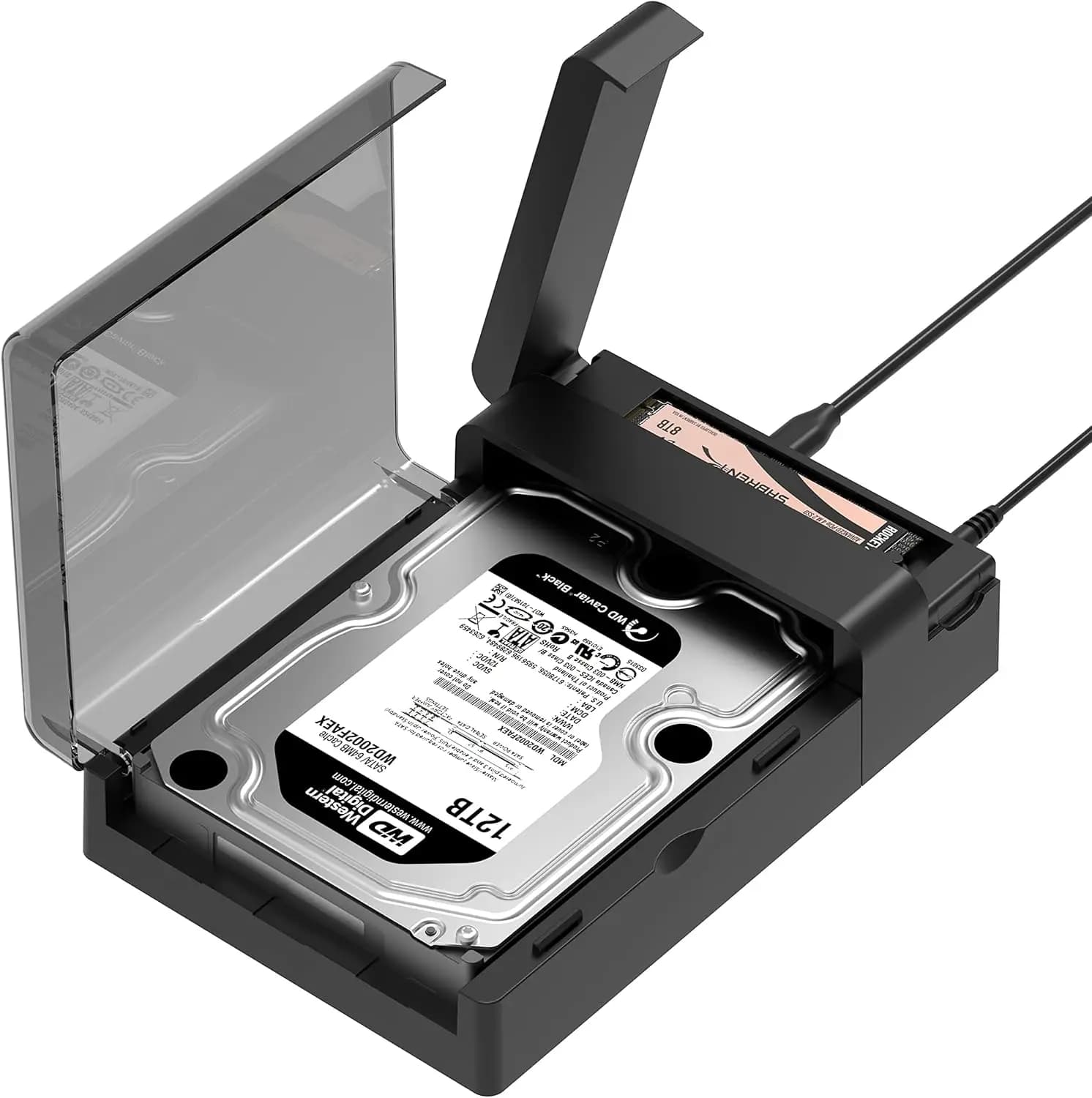 Docking Station USB-C con Enclosure per SSD/HDD NVMe M.2 e SATA, 10Gbps, Senza Utensili, Clonazione Offline per Windows/Mac/Linux