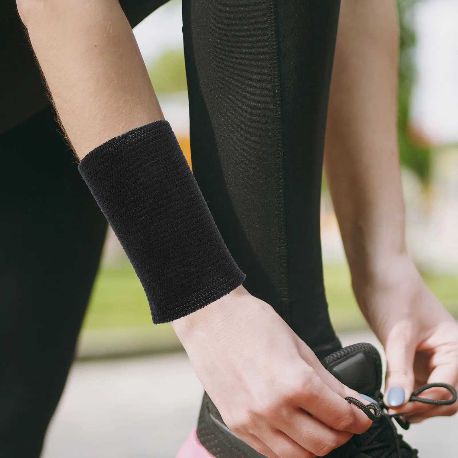 Supporto elastico per caviglia da 2 pezzi per sport, fitness, lunga durata, confortevole, traspirante, resistente all'usura