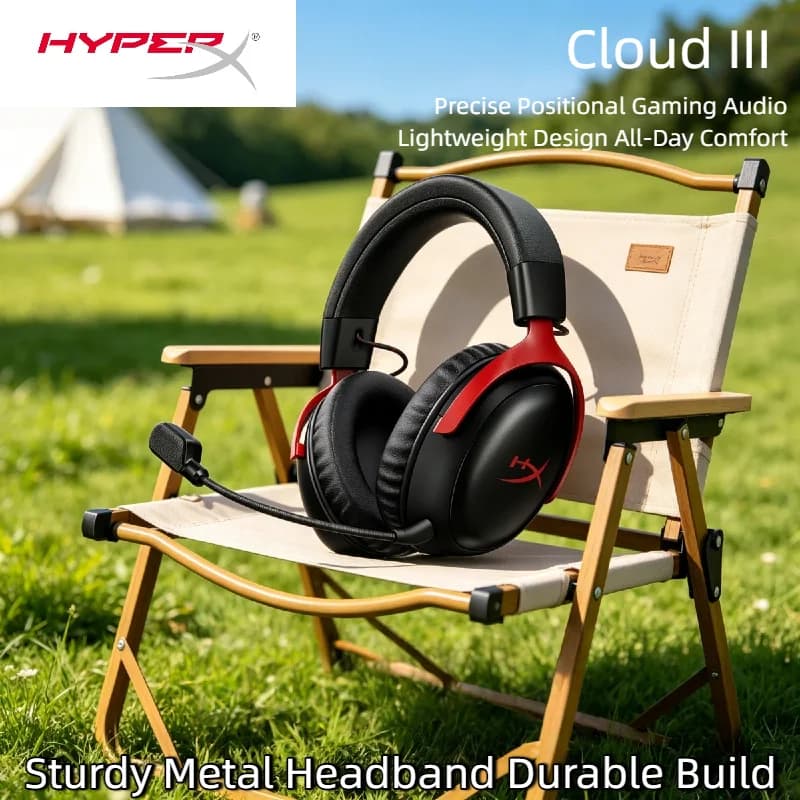 Cuffie cablate HyperX Cloud 3 III con microfono USB DTS, supporto software HyperX, cuffie da gioco per PS, Xbox, PC, Switch