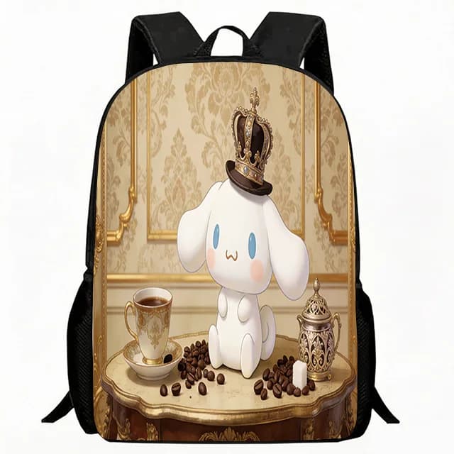 Borsa per bambini Puppy con cappello di paglia con stampa giardino tropicale, zaino per la scuola, zaino casual per bambini regolabile e traspirante, leggero
