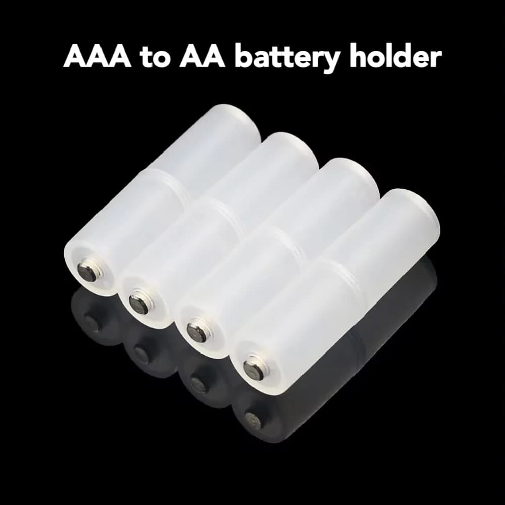 2/4/8PCS AAA to AA Size Cell Battery Converter Adaptor Holder Case Switcher Portable Translucent Battery Conversion Cartridge