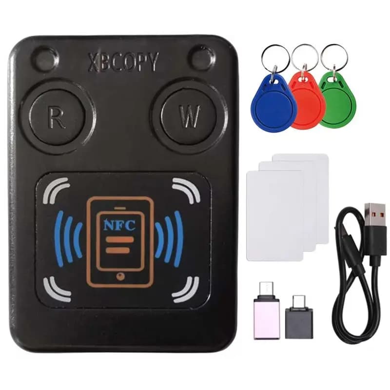 [NUOVO A09R!】 Copiatrice per lettore di schede Smart Chip NFC RFID + Portachiavi 3XCUID/Scheda UID IC ID 13.56M125K 250K 375K RFID Token Clone Duplica