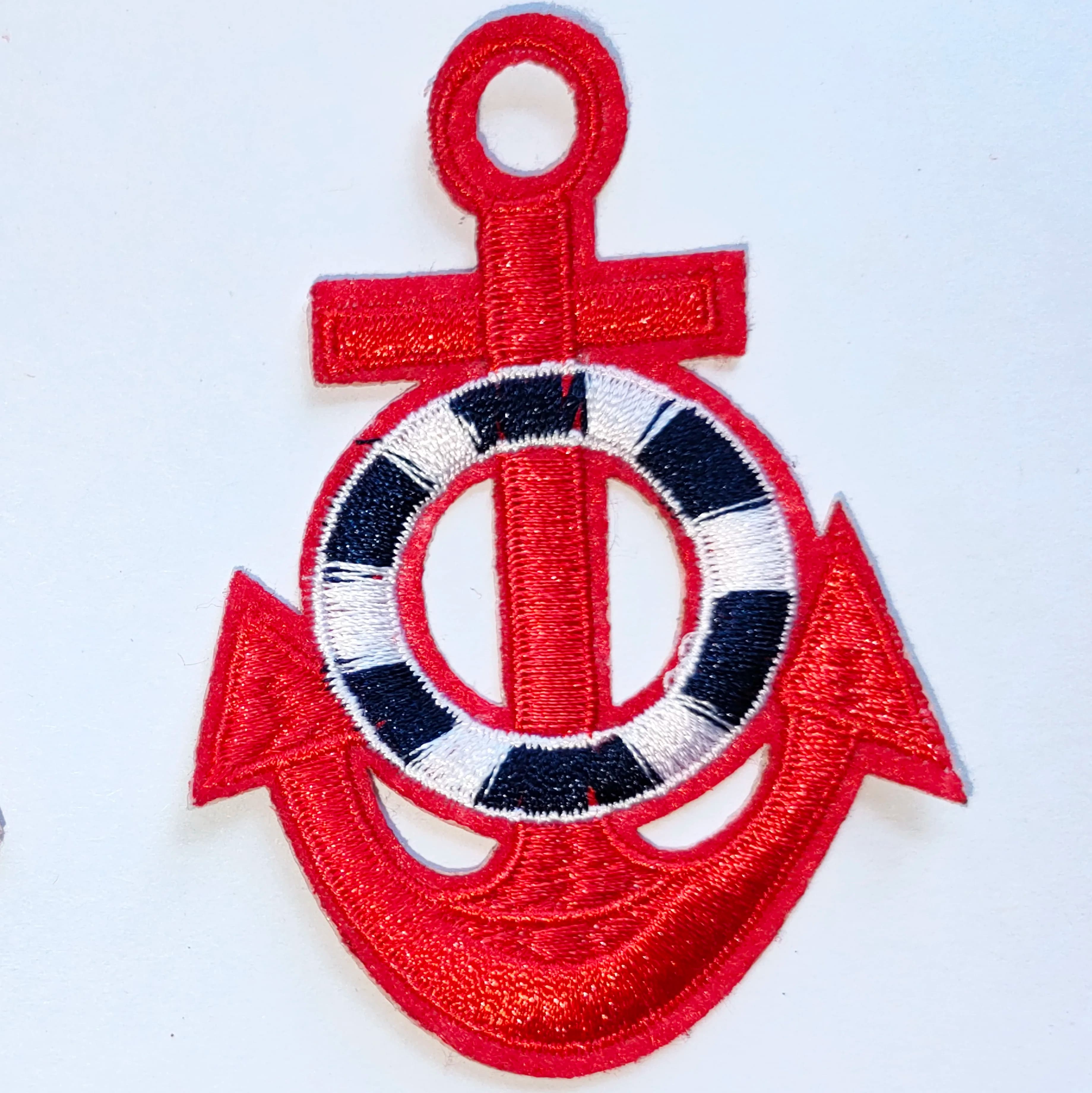 PATCH ANCHOR termoadesivo ricamato NAVY SAILOR ≈5.1*7.6cm Rosso SIMBOLO TATTOO APPLIQUE BARCA YACHT