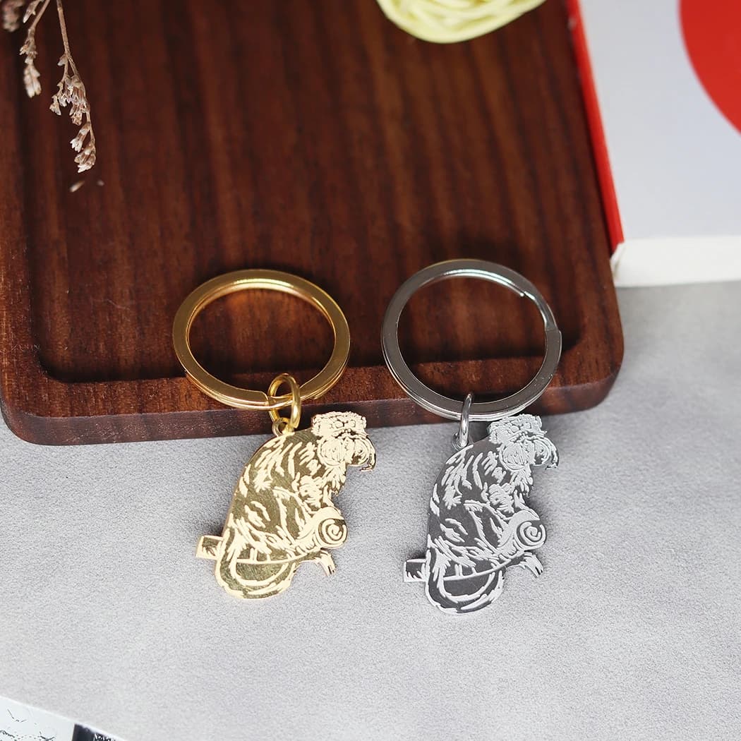 Portachiavi con etichetta animale carino personalizzato in acciaio inossidabile Gioielli alla moda per le donne Portachiavi con nome personalizzato Portachiavi inciso
