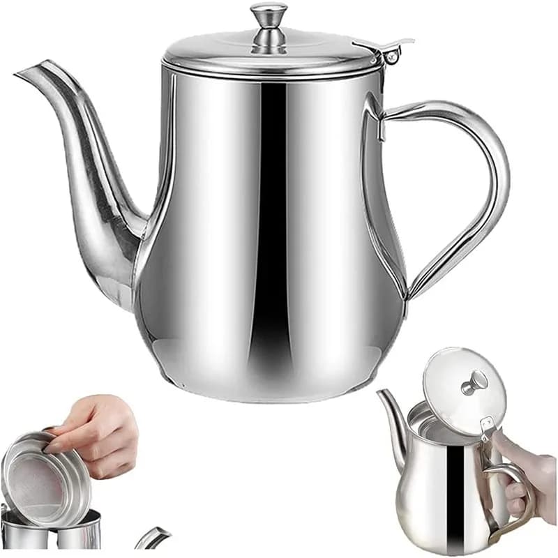 Colino in acciaio inossidabile Oliatore per uso domestico Pentola a prova di perdite Versare Bottiglia di olio Forniture da cucina Pratiche lattine di olio Barattoli di condimento Nuovo