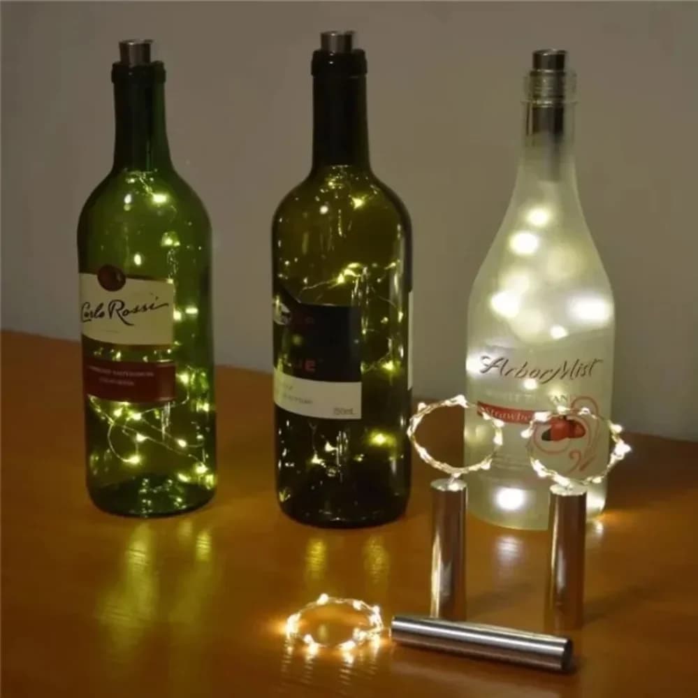 Stringa di luce fata bianca calda stellata a LED colorata da 1 m per decorazioni natalizie per feste, illuminazione notturna da giardino, filo di rame