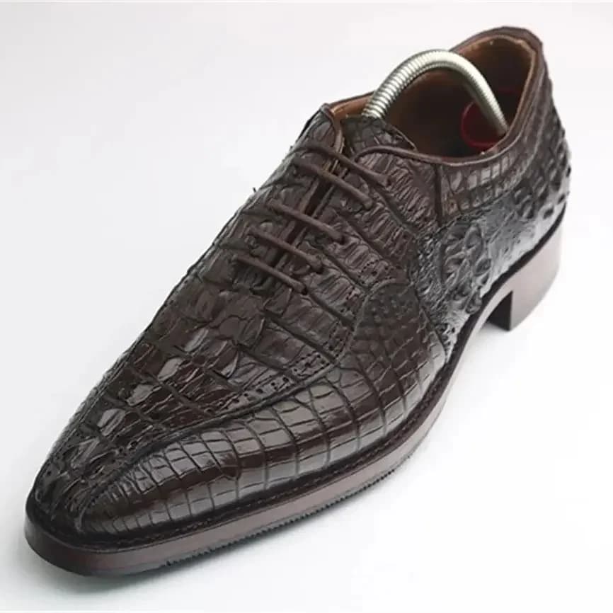 Personalizzato personalizzato 100% pelle di coccodrillo Goodyear cucito su suola in vera pelle abito di lusso stivali formali da sposa aziendali