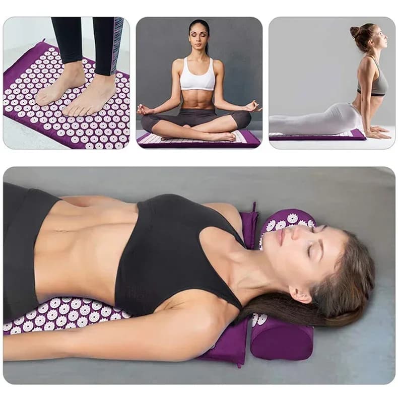 1 pcs/set massager pillow mat for typepressure pillow alleviate stress back pain massage for acupuncture yoga muscle relaxation