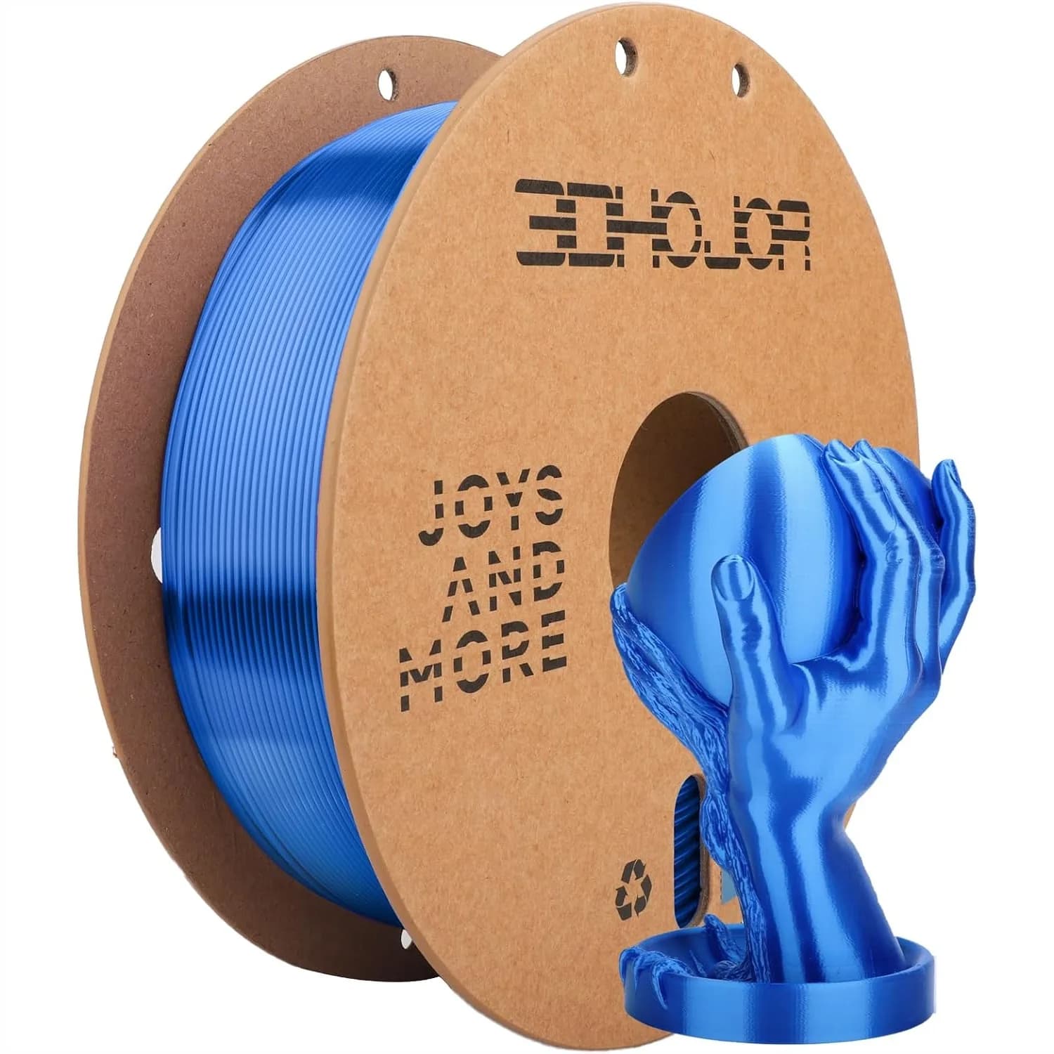 Filamento PLA Seta 1.75mm, Finitura Lucida Effetto Seta, Bobina in Cartone da 1KG (2.2 LBS), Senza Intasamenti e Bolle, Compatibile con la Maggior Parte delle Stampanti 3D FDM