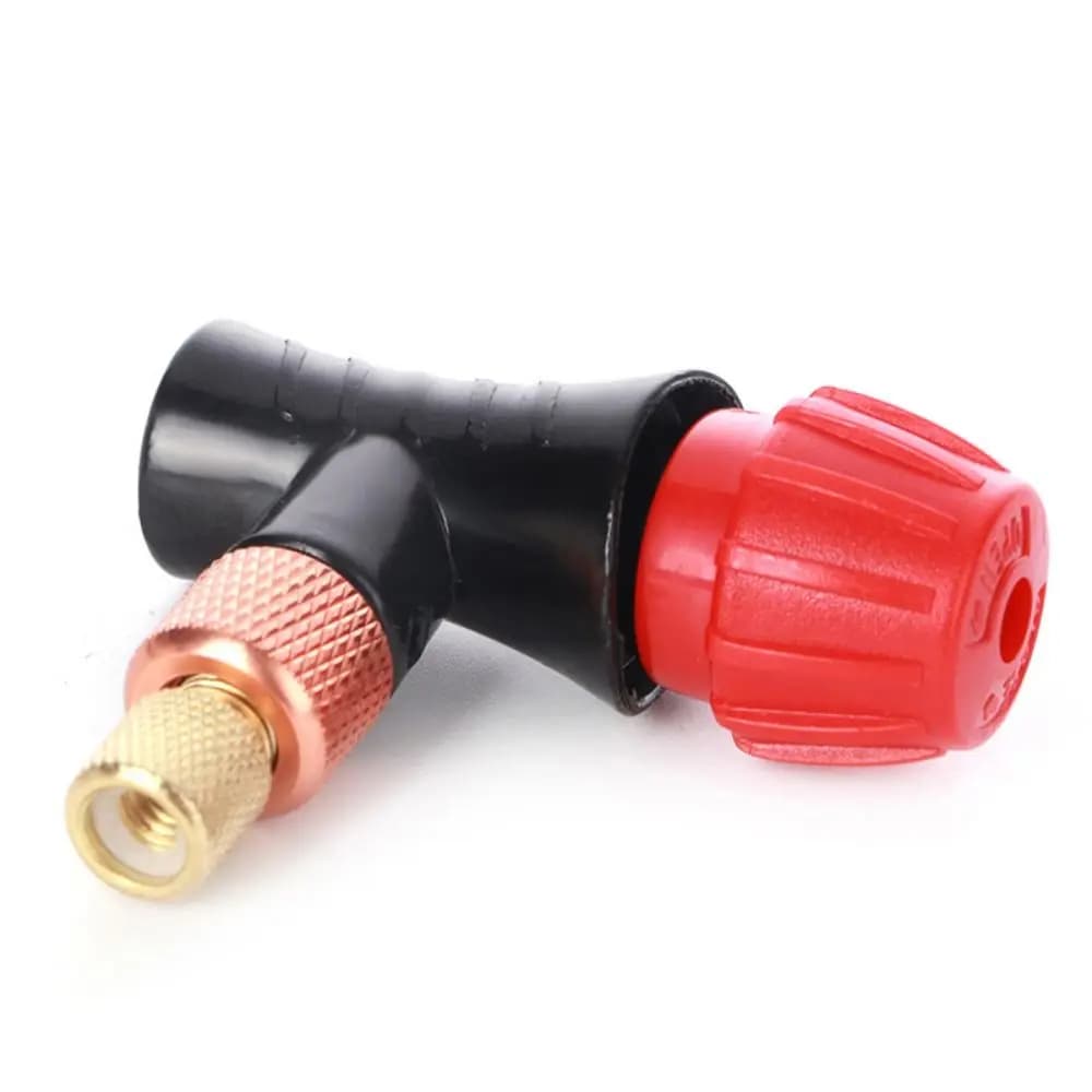 Bicycle Accessory Air Pump Valve Cycling MTB Road Bike 16g CO2 Cartridge Inflator Head Fast Inflatable Dual Head