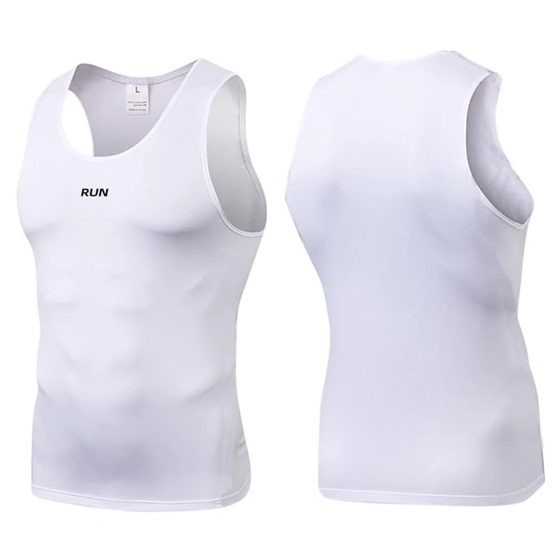 Canotte da Corsa a Compressione ad Asciugatura Rapida da Uomo, T-shirt Sportive Senza Maniche per Fitness, Palestra e Bodybuilding, Canotte Traspiranti Estive