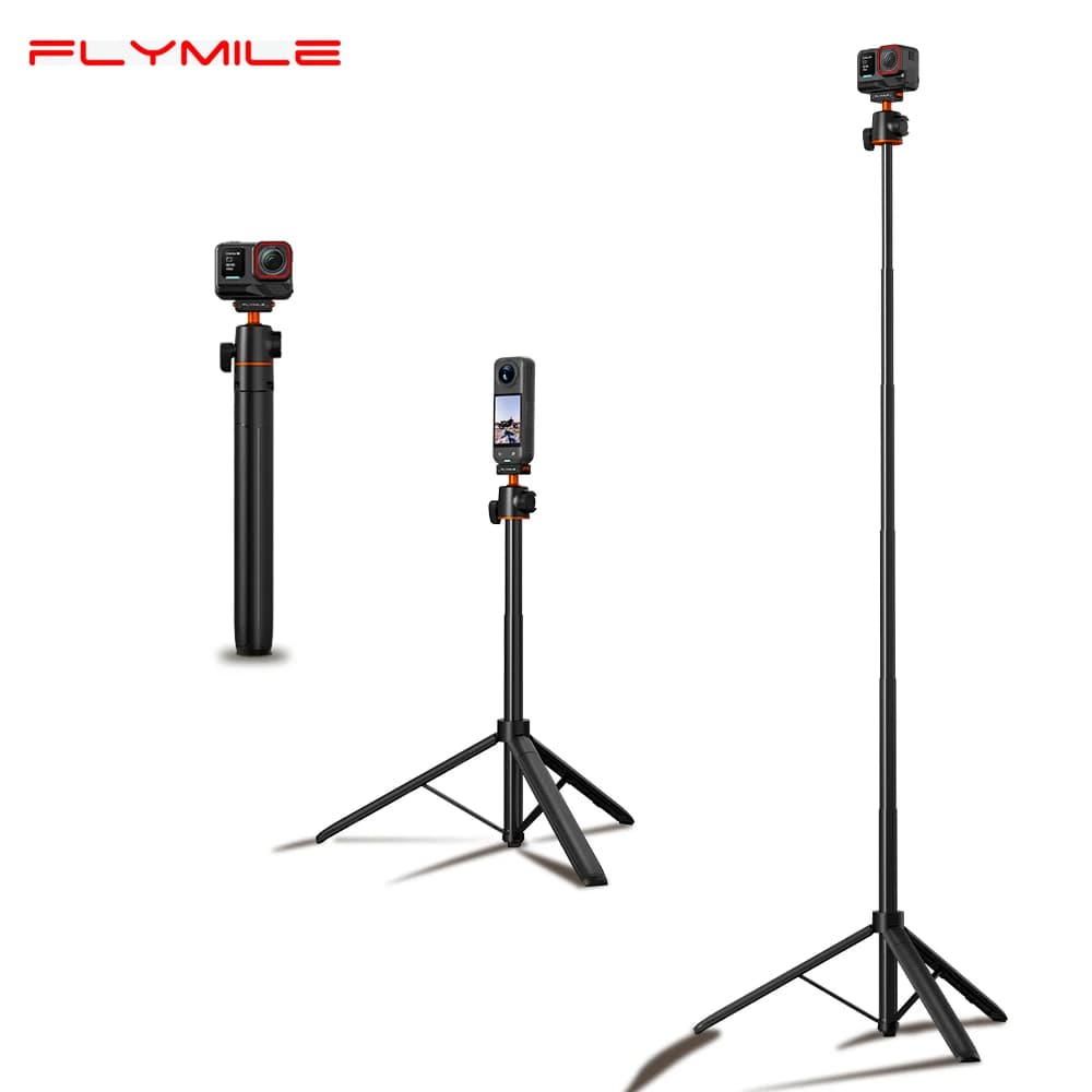 Flymile Asta Magnetica per Selfie con Treppiede per Accessori Insta360 Ace Pro 2/X5, Base a Sgancio Rapido, Asta Estensibile 140CM