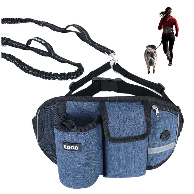 Marsupio sportivo multifunzione da corsa all'aperto Fitness Camminata Marsupio da addestramento per cani Guinzaglio per cani Nylon riflettente impermeabile