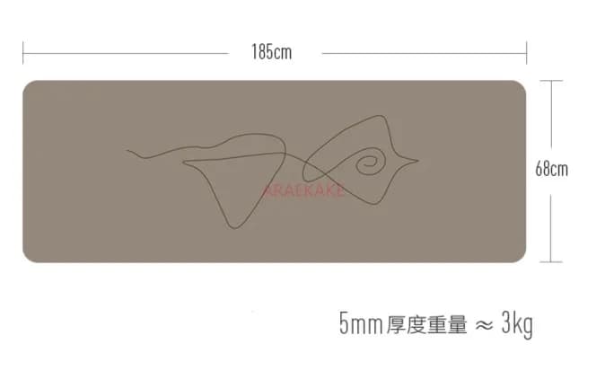 Yoga mat, fitness rubber, non-slip coconut shell, wear-resistant mat, soundproof and cushioning
